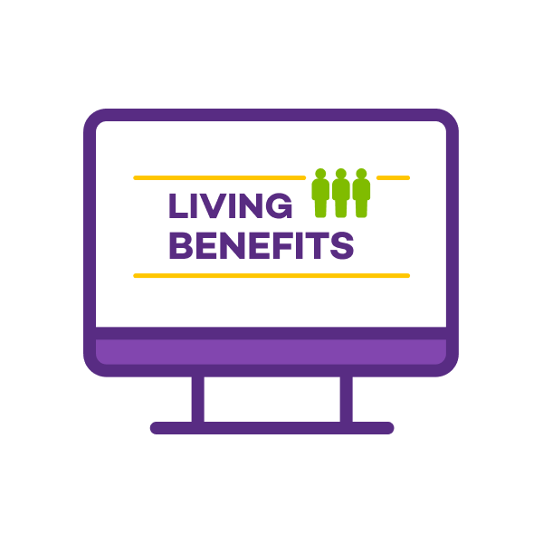 Living Benefits on a computer screen