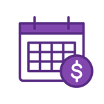 Calendar with a dollar sign