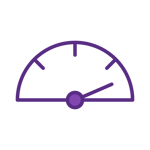 Gauge with the meter pointing to the right