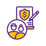 Financial document being signed