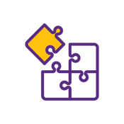 Puzzle pieces fitting together