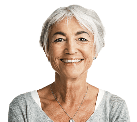 Older woman wearing a grey sweater Older woman wearing a grey sweater